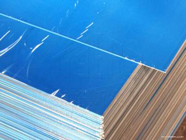 aluminum sheet with blue films